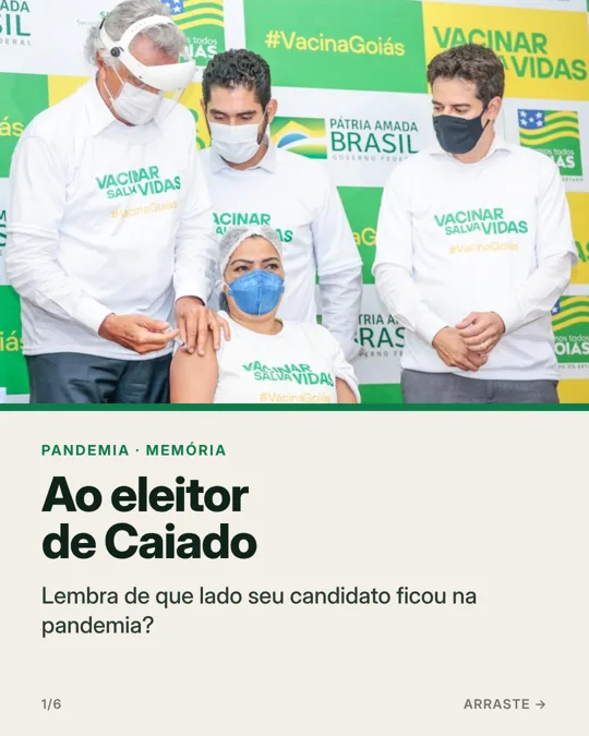 Card 1: Ao eleitor de Caiado