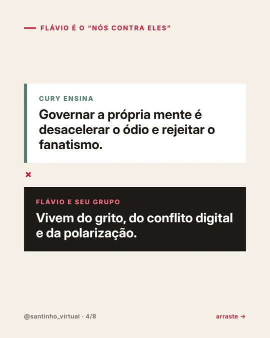 Card 4: Flávio é o nós contra eles