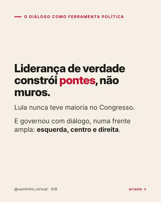 Card 5: Liderança de verdade constrói pontes, não muros